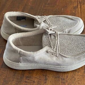 Skechers Men's Tan Boat Shoes with Rhinestone Detail